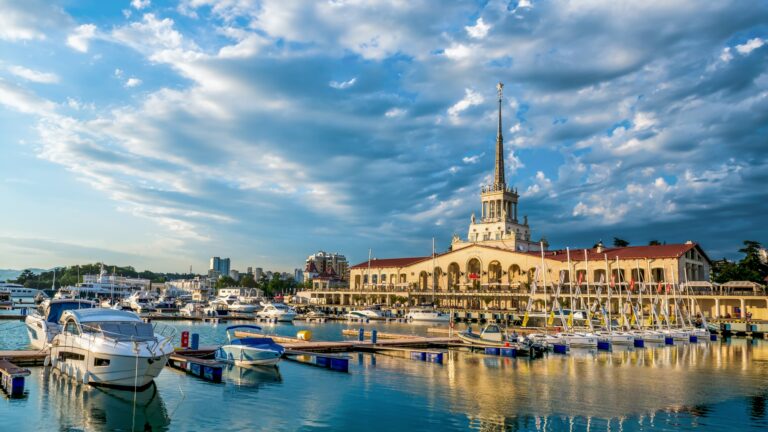 The city of Sochi a beautiful landscape with a townscape
